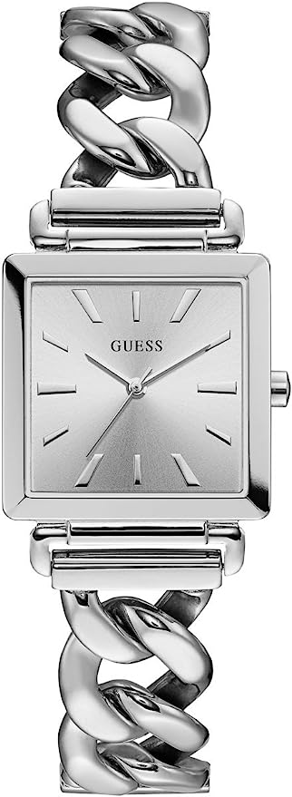 Women's Guess Vanity Silver Square Watch - W1029L1